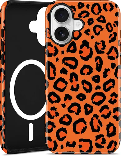 Miniatura 123 de Jusy Compatible con MagSafe Brown Tortoise Shell Print Phone Case para iPhone 7/8/SE, funda protectora magnética de lujo de TPU suave