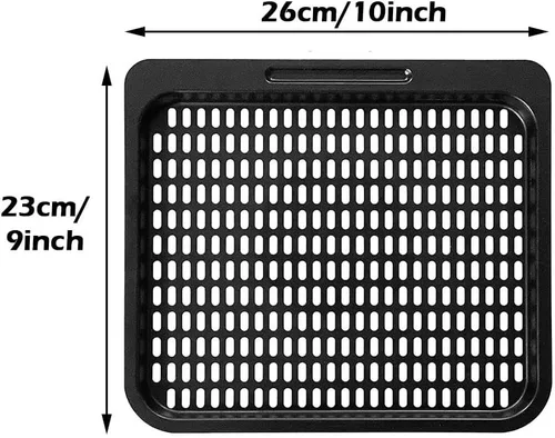 Miniatura 3 de Bandeja de cocina cuadrada de 10 x 9 pulgadas para freidora de aire extraíble para Instant Vortex Plus10 Qt, bandeja antiadherente para freidora