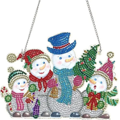 Miniatura 8 de YEESAM ART Kit de decoración de Navidad con diamantes de imitación 5D, cesta de flores de mariposa de 7.5 x 9.1 in, arte de diamantes de imitación