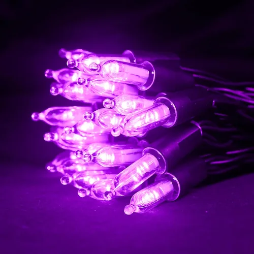 Miniatura 3 de MULTI-SPARKING - Luces de Halloween operadas con batería - 50 luces LED mini moradas para árbol pequeño, corona, manualidades, decoración