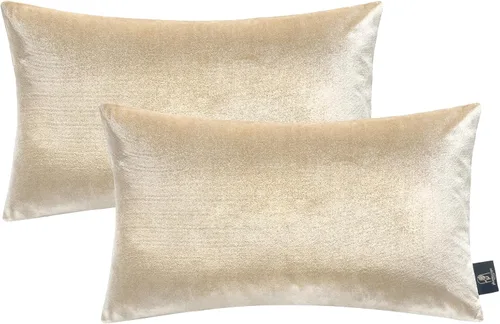 Miniatura 75 de Phantoscope Paquete de 2 Fundas de Cojín Decorativas de Terciopelo Suaves Sólidas Cuadradas para Sofá Color Taupe 22 x 22 pulgadas 55 x 55 cm Gris