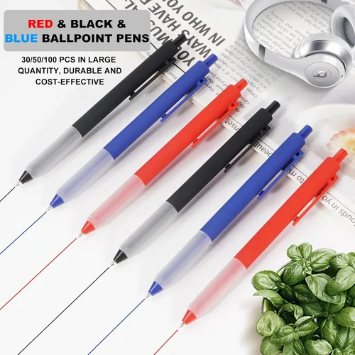Miniatura 2 de Bolígrafos a Granel, 30 Piezas Bolígrafos Retráctiles de Punta Media (1.0mm) Bolígrafos de Bola para Escritura Suave Regalos para Mujeres y Hombres