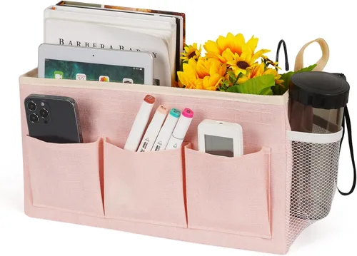Organizador de almacenamiento para mesita de noche, bolsa de almacenamiento colgante para cabeceros, literas, dormitorios, libros, teléfono, Nuevo