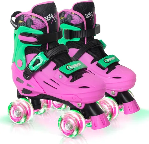 Miniatura 11 de Nattork - Patines ajustables para niños, chicos y chicas adolescentes de 4 a 16 años - Idea de regalo genial con diseño de auto de carreras