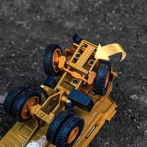 Miniatura 5 de Gemini&Genius Camión volquete de juguete para niños, juguete de vehículo de construcción de aleación a escala 1:60, descargable de sitios Camión