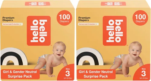 Miniatura 27 de Hello Bello Pañales Premium, Talla 3 (14-24 libras) Paquete Sorpresa para Niñas - 100 Unidades, Hipoalergénicos con Tacto Suave Similar a la Tela