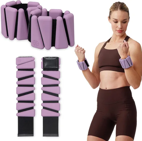 Gaiam Wrist and Ankle Weights, Wearable Bracelet to Strengthen, Tone & Sculpt, Adjustable Ankle Weights for Women & Men for Yoga, Dance, Pilates,