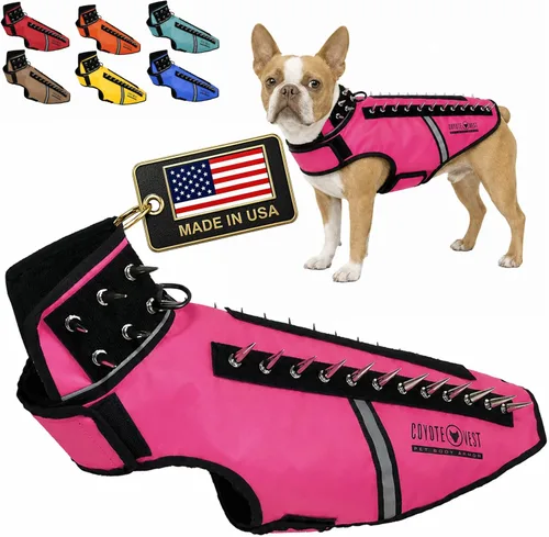 Miniatura 22 de CoyoteVest SpikeVest - Chaleco de arnés para perro, accesorios reflectantes para perros con púas para proteger a tu mascota de ataques de Raptor