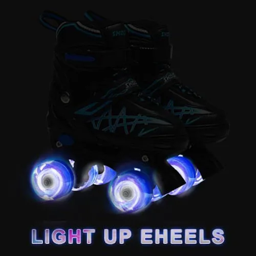 Miniatura 7 de SHDSL Patines de ruedas para niñas para niños principiantes 4 tamaños ajustables, patines de ruedas iluminados con 8 ruedas para niñas, patines