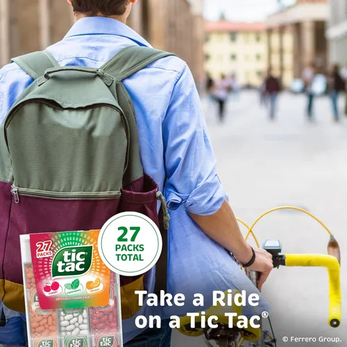 Miniatura 6 de Tic Tac Paquete Variedades Mega Caja, Paquete a Granel de 27 Paquetes, Cereza, Mentas Frescas, Naranja, Refrescantes Mentas Afrutadas, Caja Clásica