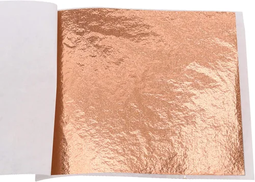 Miniatura 22 de Hojas de Pan de Oro de Imitación - KINNO Lámina Dorada Champán Multiusos para Hogar, Pared, Marco, Techo, Decoración de Muebles, 100 Hojas de 3.15