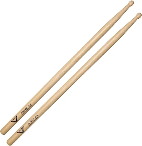 Miniatura 2 de Vater Power 5A Baquetas de Batería de Hickory con Punta de Madera, Par