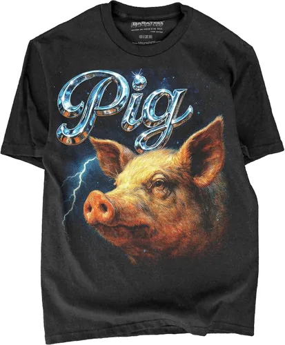 Miniatura 27 de Camiseta de Heavy Metal de los 80s con Animal en Negro - 100% Algodón - para Hombre y Mujer