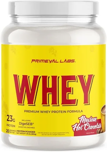 Miniatura 17 de Primeval Labs Pure Whey Protein Concentrate Crecimiento muscular y recuperación Fórmula fácil de mezclar Horchata 20 porciones