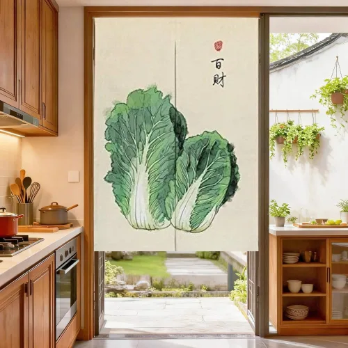 MYRU Cortina japonesa – Noren Doorway Feng Shui Cortina (col, 33 x 55 pulgadas)