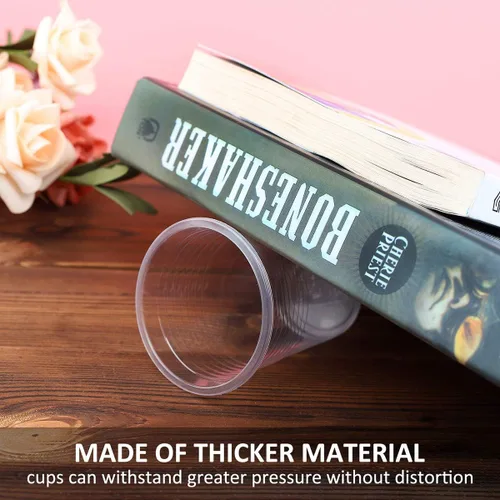 Miniatura 3 de [Paquete de 100 vasos de 8 onzas] Vasos de plástico, vasos de plástico transparente de 8 onzas, vasos desechables de plástico transparente, vasos
