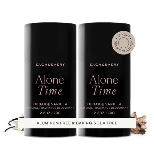 Each & Every Desodorante sin aluminio para mujeres y hombres, fragancia natural, protección contra olores de 72 horas, desodorante no tóxico para