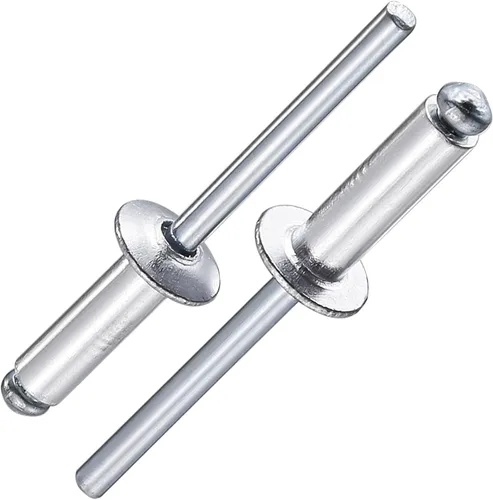 Miniatura 20 de Wensilon (80 piezas) Juego de remaches ciegos profesionales negros de aluminio, juego de agarre de aluminio y mandril de acero