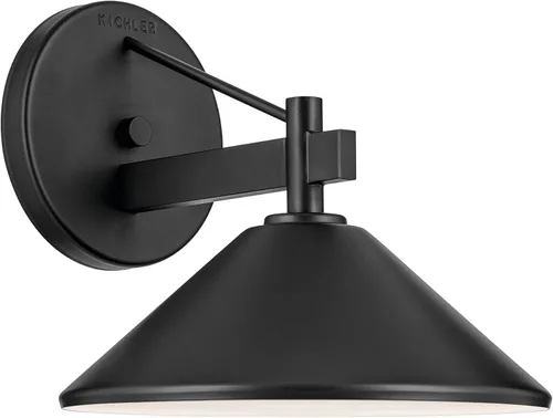 Miniatura 7 de Kichler Ripley 49059BKT - Lámpara de pared para exteriores de 8 pulgadas, color negro, para puertas exteriores, garaje, porche y paredes de patio