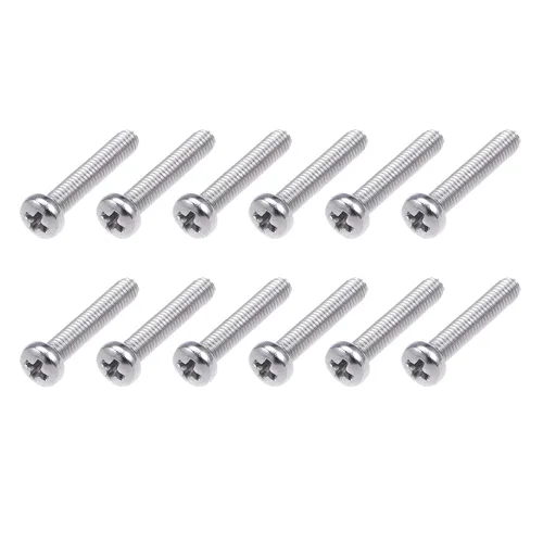 Miniatura 42 de METALLIXITY Tornillos de máquina (M2 x 0.118 in), 30 unidades, pernos Phillips cruzados de acero inoxidable 304, para instalación de muebles