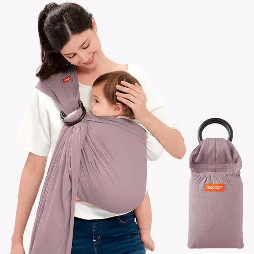Miniatura 12 de Mamaway Portabebés para recién nacidos y niños pequeños (soporta hasta 165 libras), certificado IHDI, hecho de rayón y lino, suave y transpirable