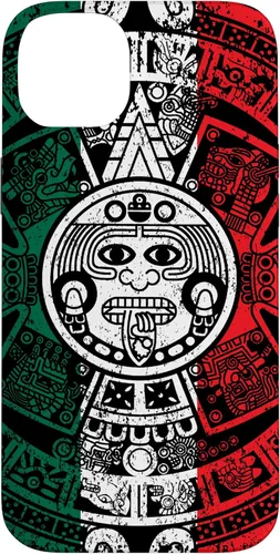 Miniatura 14 de Funda de la bandera de México con calendario azteca maya para iPhone 11
