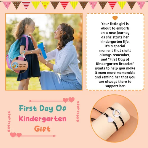 Miniatura 4 de First Day Of Kindergarten Bracelet, Back To School Bracelet Mommy And Me, Back To School Gifts For Kids, First Day Of School Bracelets For Mom And