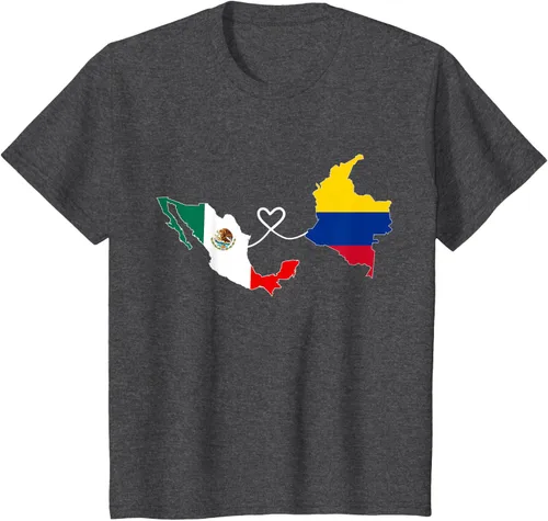 Miniatura 33 de Camiseta Half Colombian Half Mexican Flag Map DNA Mexico Colombia