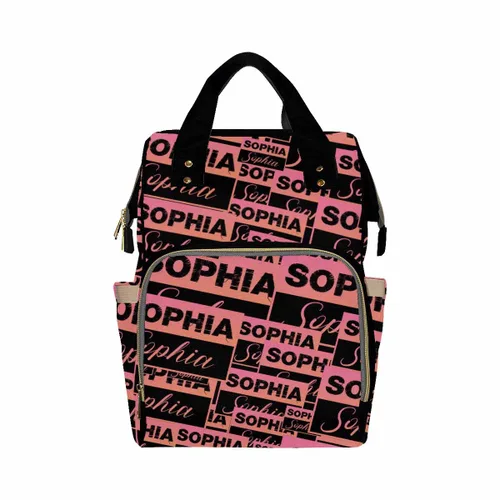 Miniatura 25 de InterestPrint Bolsa de pañales con nombre, mochila personalizada para hombres y mujeres, Color 17, Mochilas Daypack