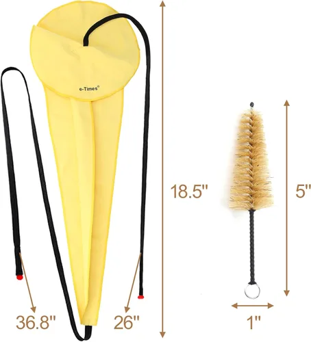 Miniatura 6 de Kit de Limpieza de Saxofón, para Saxofón Alto, Tenor, Soprano y Otros Instrumentos de Viento y Madera, Incluye 1 * Paño de Limpieza y 1 * Cepillo