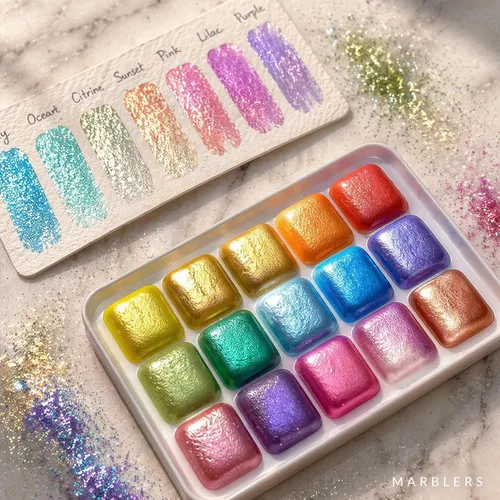 Miniatura 4 de MARBLERS - Polvo de mica natural de grado cosmético, pigmento nacarado, tinte, no tóxico, vegano, libre de crueldad, sombra de ojos, esmalte