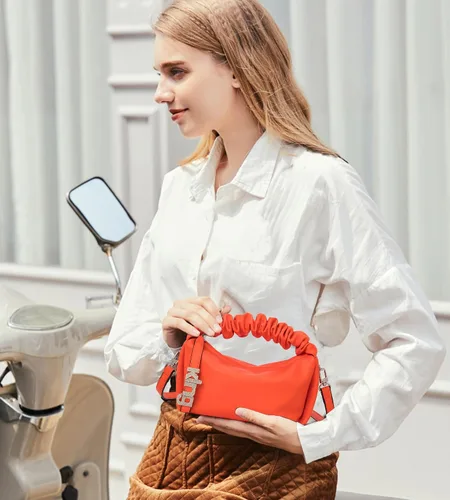 Miniatura 7 de KingTo Bolso pequeño de hombro para mujer, bolso de mano suave de diseñador en la nube, bolso cruzado ligero