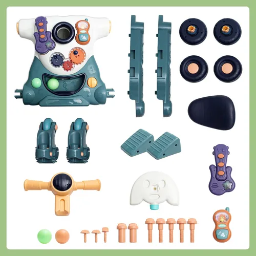 Miniatura 8 de Andador de aprendizaje para bebés sentado a pie, 3 en 1 para niños y niñas, andadores educativos para bebés con centro de actividades