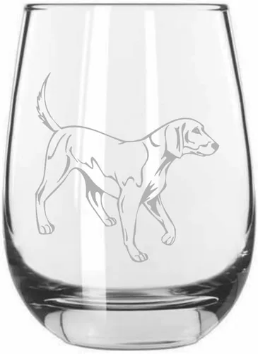 Miniatura 510 de Sakhalin Husky Dog - Copa de vino grabada personalizada de 15.25 onzas sin tallo