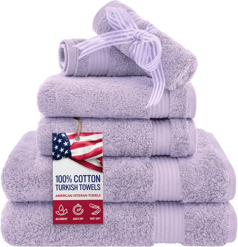 Miniatura 62 de Toalla American Veteran, Juego de Toallas de Mano para Baño de 4, 100% Conjunto de Toallas de Mano Turcas de Algodón, Toallas de Mano Suave