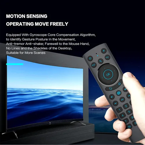Miniatura 5 de G20BTS Plus Wireless Bluetooth 5.0 Control remoto retroiluminado por voz Soporte 2.4G Giroscopio USB IR Learning Control remoto para Android TV Box