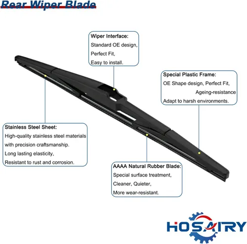 Miniatura 4 de 98811-B8000 Juego de limpiaparabrisas trasero para Hyundai Santa Fe 2013-2018, para Hyundai Santa Fe Sport 2013-2017, para Kia Sedona 2015-2020