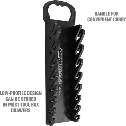Miniatura 5 de OEMTOOLS 23109 Organizador de llaves rechonchas, para tienda, garaje o caja de herramientas, organizadores y almacenamiento para un transporte Negro