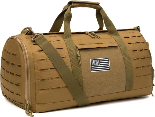 Miniatura 23 de QT&QY Bolsa táctica militar de 40 litros para hombre, bolsa de gimnasio, bolsa de viaje, bolsa de entrenamiento con compartimento para zapatos