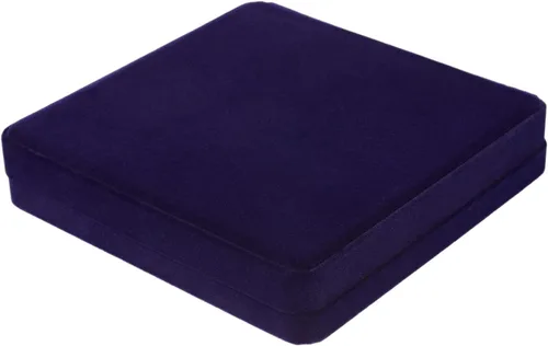 Miniatura 7 de LETURE Caja de joyería de terciopelo, caja de regalo de terciopelo para pulsera, collar, aretes, anillo (azul)