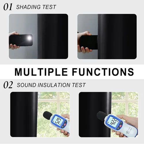 Miniatura 4 de XWZO Cortinas Opacas 100% Blancas - Cortinas de Bloqueo Total de Calor y Luz con Forro Negro para Dormitorio/Cuarto de Lavado, Paneles de Ventana