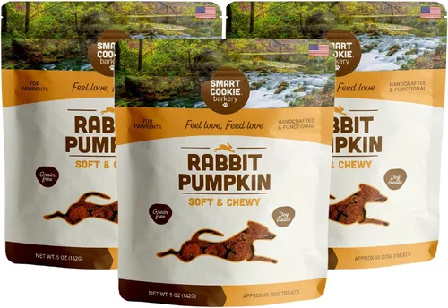 Miniatura 12 de Smart Cookie Golosinas Naturales para Perros - Conejo y Calabaza - Golosinas de Entrenamiento para Perros y Cachorros con Alergias, Estómagos