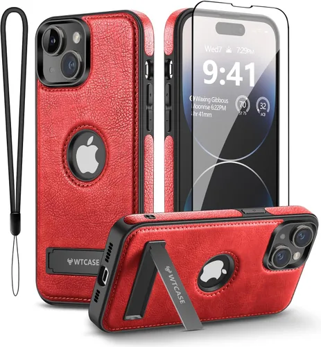 Miniatura 15 de WTCASE Funda magnética de piel para iPhone 14 Pro Max, soporte invisible integrado [compatible con Magsafe] protector delgado compatible con iPhone