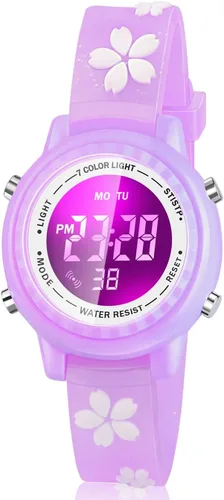 Relojes LED impermeables para niños con alarma, juguetes para niños, regalos para niñas de 3 a 10 años