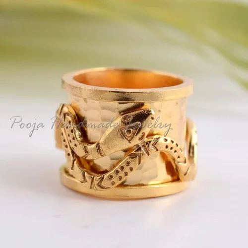 Miniatura 2 de Gold Spinner Ring, Snake Spinner Ring, Handmade 925 Sterling Silver Men Ring, Women Ring, Gold Snake Band Ring, Meditation Ring, Boho Ring Women