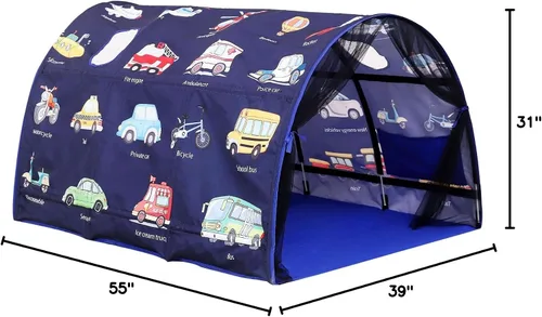 Miniatura 7 de Tienda de Cama para Niños Camas Individuales - Zoológicos y Coches Tiendas de Juego Maravillosas Niños Niñas Tienda de Juego Interior Ventilada