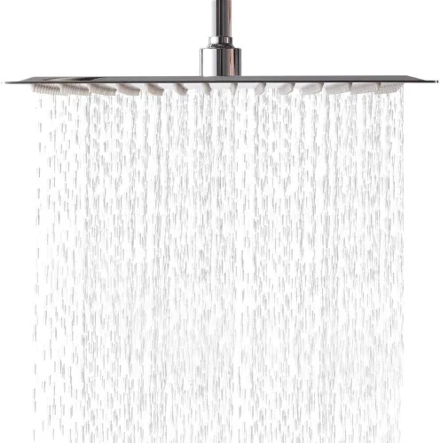 Miniatura 15 de Lordear - Alcachofa de ducha de lluvia de 12 pulgadas, sólida, ultrafina, de acero inoxidable 304, ajustable, cuadrada, de lluvia, cobertura