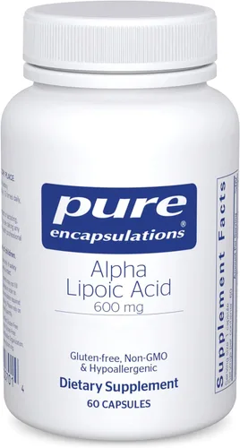 Miniatura 9 de Pure Encapsulations Ácido alfa lipoico 600 mg – Suplemento ALA para apoyo hepático, antioxidantes, salud nerviosa, salud cardiovascular y apoyo