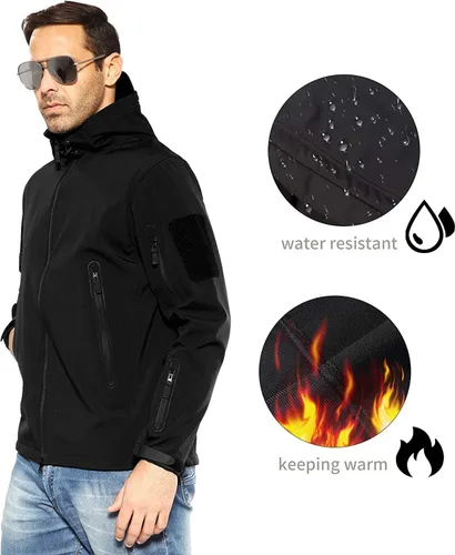 Miniatura 6 de ANTARCTICA Chaqueta táctica militar con capucha suave impermeable para hombre