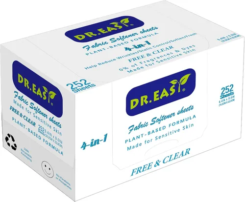 Miniatura 12 de DR.EASY Hojas para Secadora Fórmula a Base de Plantas 252 Unidades Hojas Suavizantes de Tela para Lavandería Aceite Esencial Sunfresh con Aroma Sin